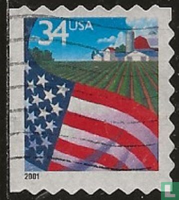 Flag and farm