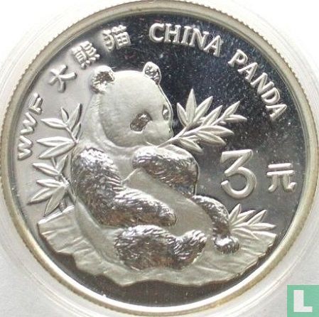 China 3 yuan 1997 (PROOF) "35th anniversary World Wildlife Fund - Chinese panda"