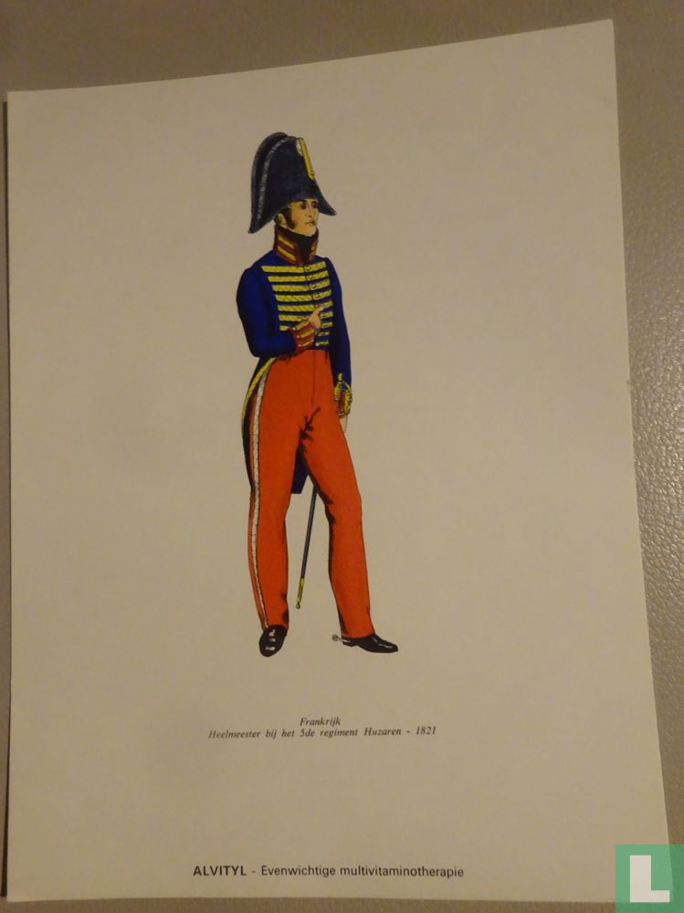 Uniformen van de gezondheidsdienst nr 15 Heelmeester bij het 5de regiment Huzaren - 1821