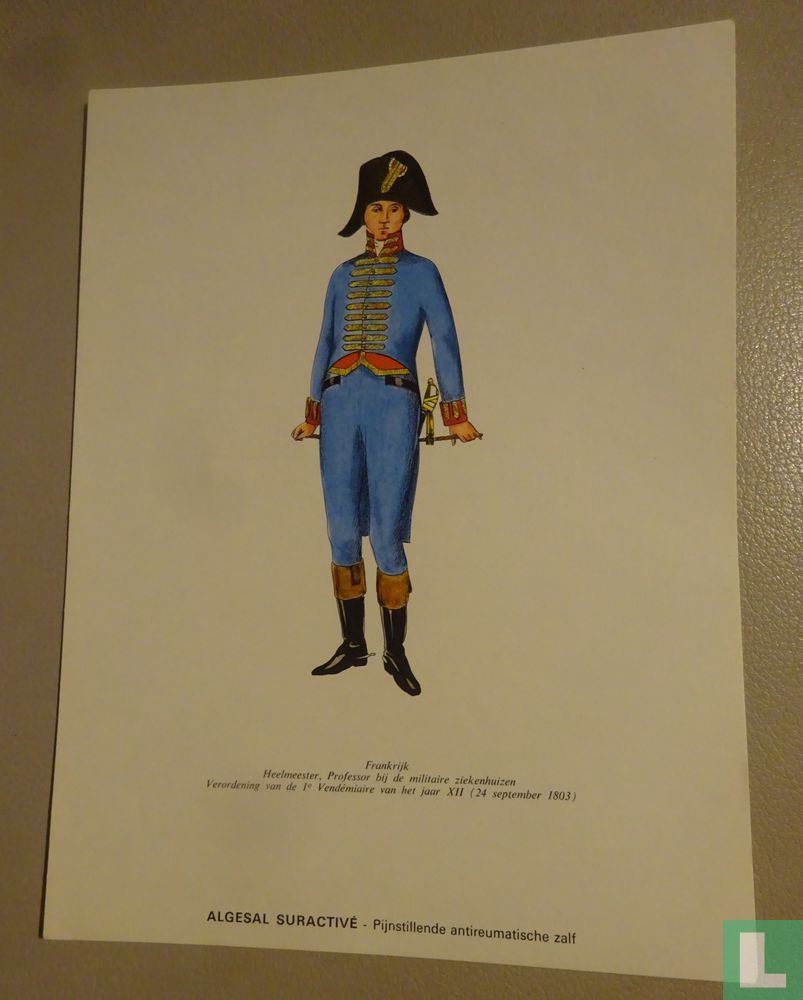 Uniformen van de gezondheidsdienst nr 8 Heelmeester, professor bij de militaire ziekenhuizen