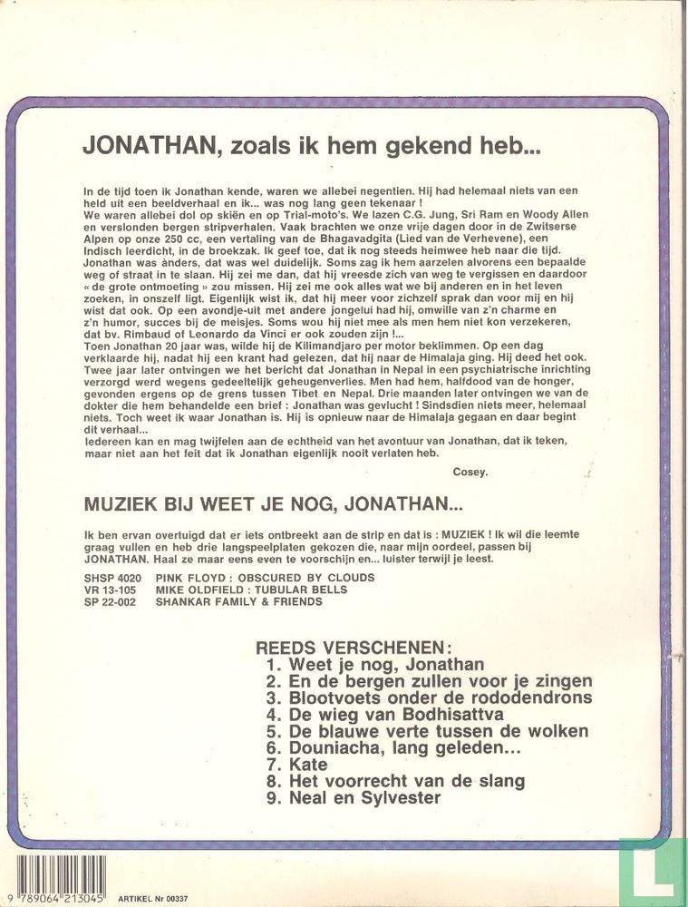 Weet je nog, Jonathan... 