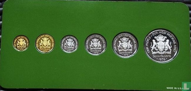 Guyana mint set 1976 (PROOF - 6 coins) KM# PS3 (1976) - Guiana