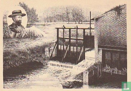 Sluis met watermolen