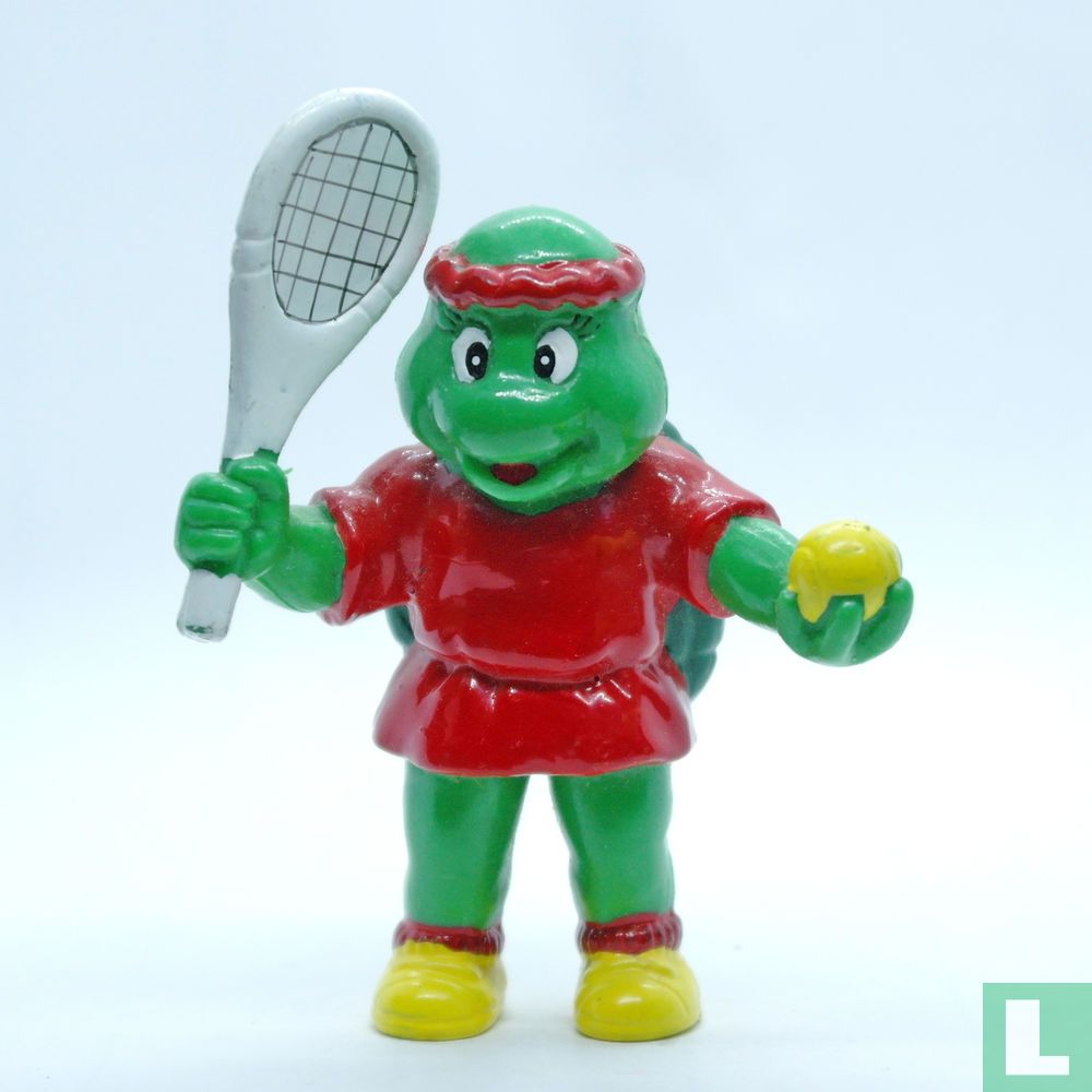 Turtle with tennis racket