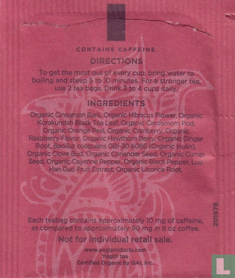 Cinnamon Berry Probiotic Balance [tm] 201978 - Yogi [r] - LastDodo