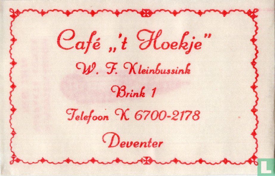 Café " 't Hoekje"