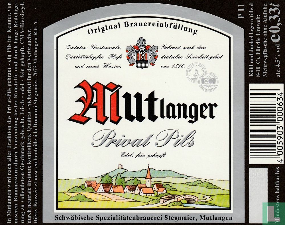 Mutlanger Privat Pils