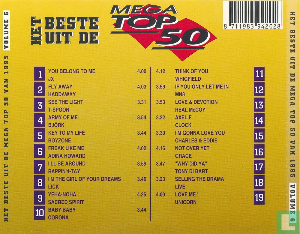 Het Beste Uit De Mega Hits Top 50 Van 1995 Volume 6