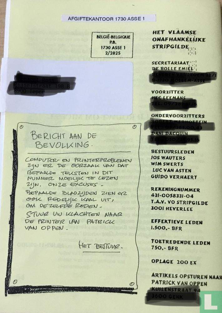Stripgilde Infoblad