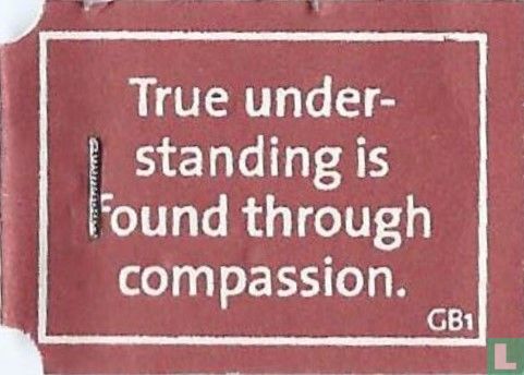 True understanding is found throngh compassion.