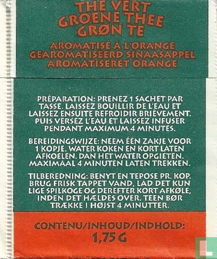 Grüner Tee aromatisiert Orange