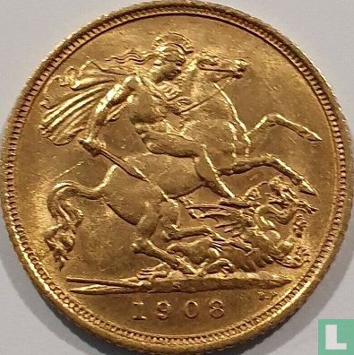 Australië 1 sovereign 1908 (S)