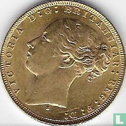 Australië 1 sovereign 1887 (blote hoofd - S)