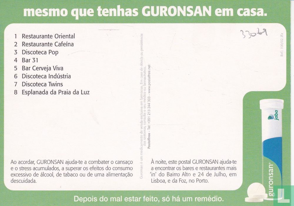 Guronsan - Postalfree +351 213 244 303 - LastDodo