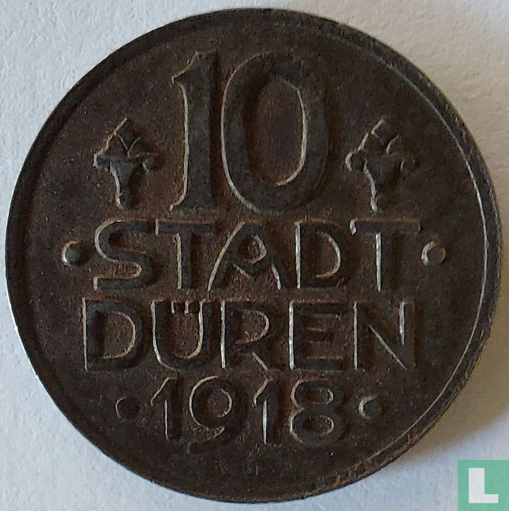 Düren 10 pfennig 1918 (zonder SD)