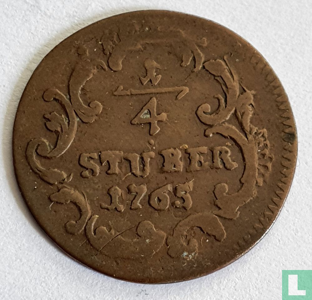 Cologne ¼ stüber 1765 (sans IK)