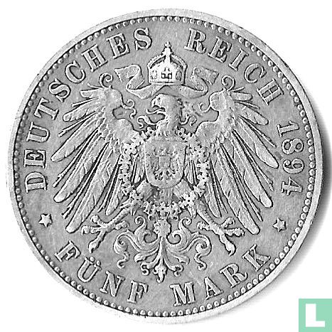 Saxe-Albertine 5 mark 1894