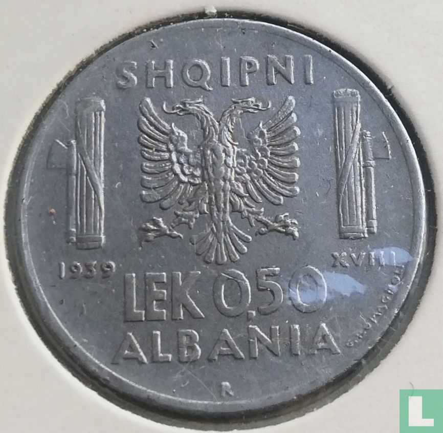 Albanië 0.50 lek 1939