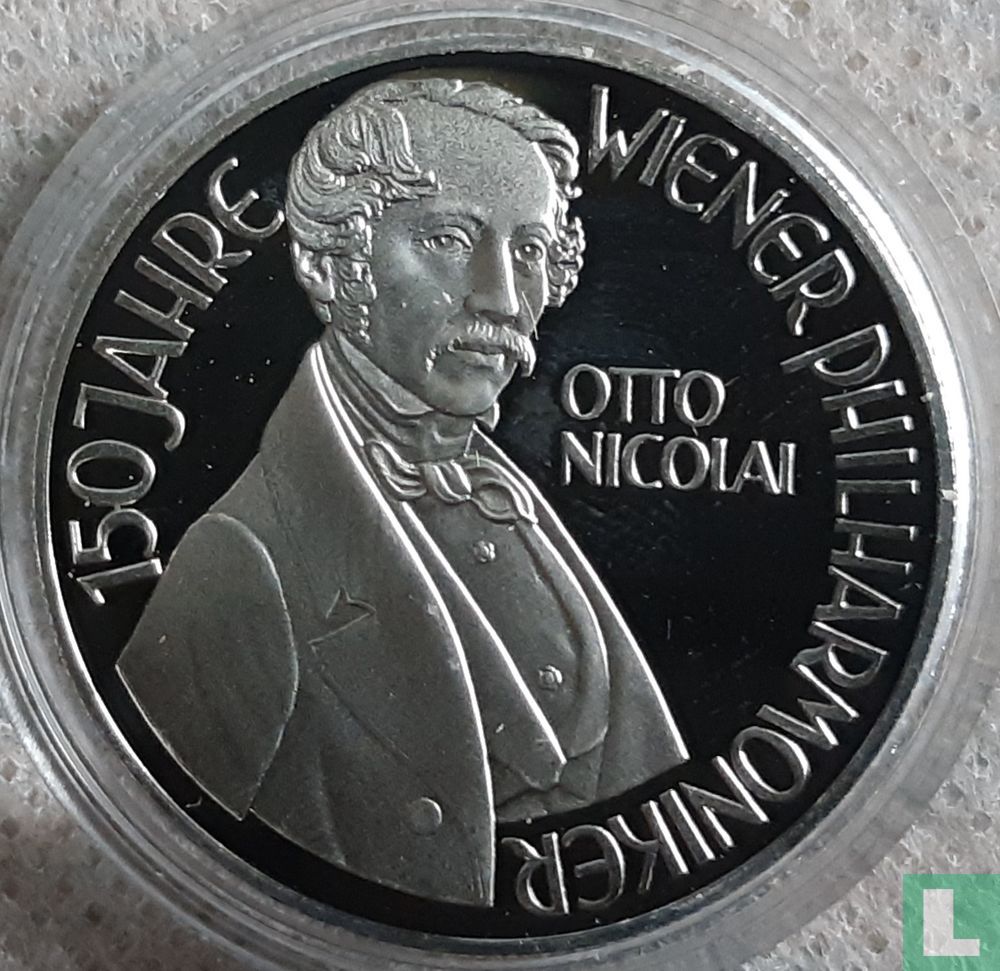 Austria 100 schilling 1992 (PROOF) "150 years of Vienna Philharmonic"