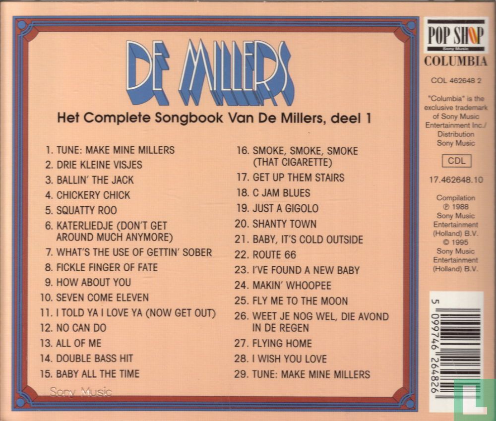 Het complete songbook van De Millers 1