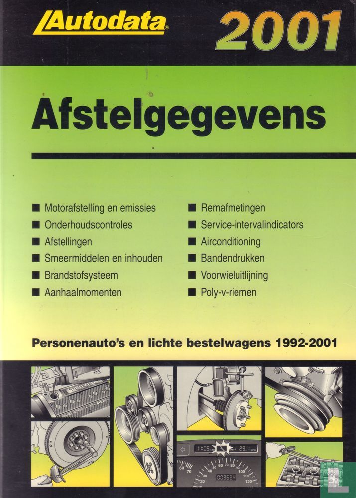 Afstelgegevens 2001