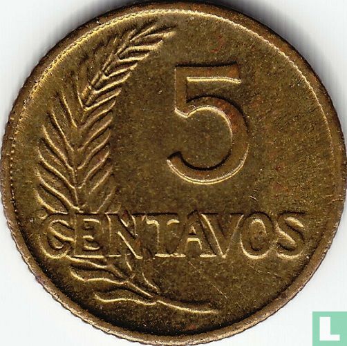 Peru 5 centavos 1949 (type 1)