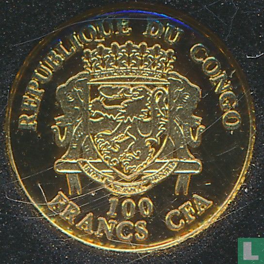 Congo-Brazzaville 100 francs 2022 (PROOF) "400th anniversary Birth of Moliere"