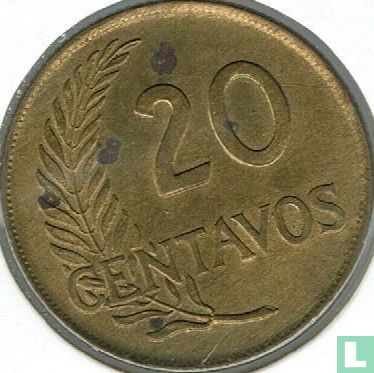 Pérou 20 centavos 1957