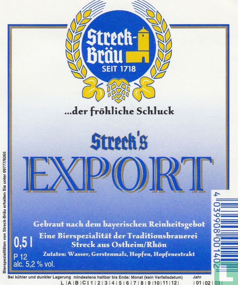 Streck's Export