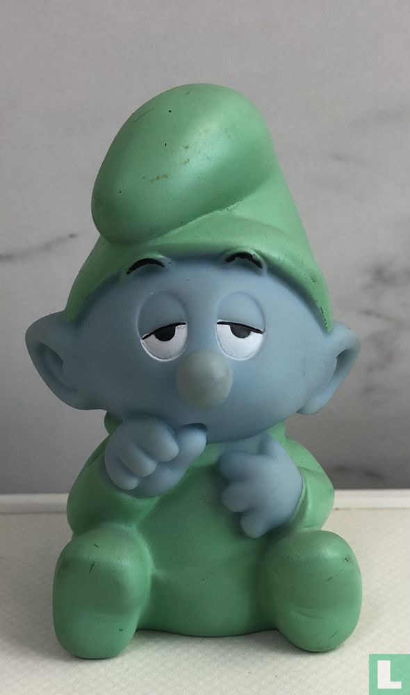 Bébé Schtroumpf assis (vert)