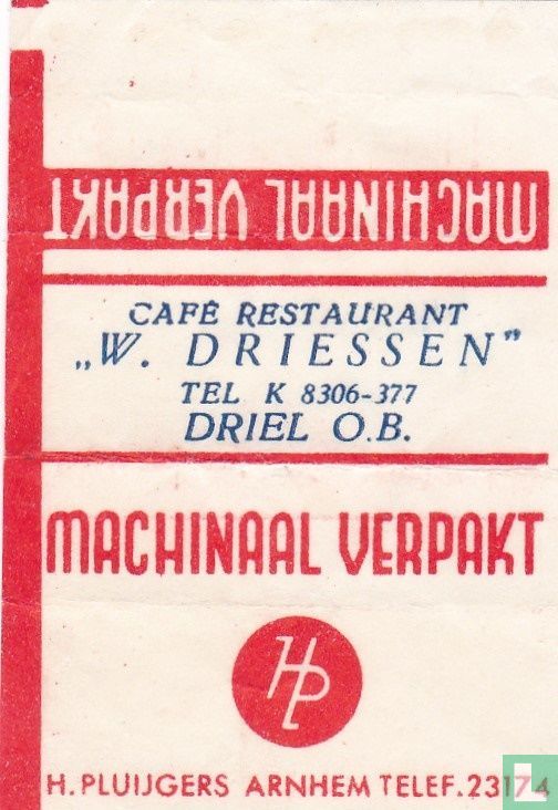 Café Restaurant "W. Driessen"