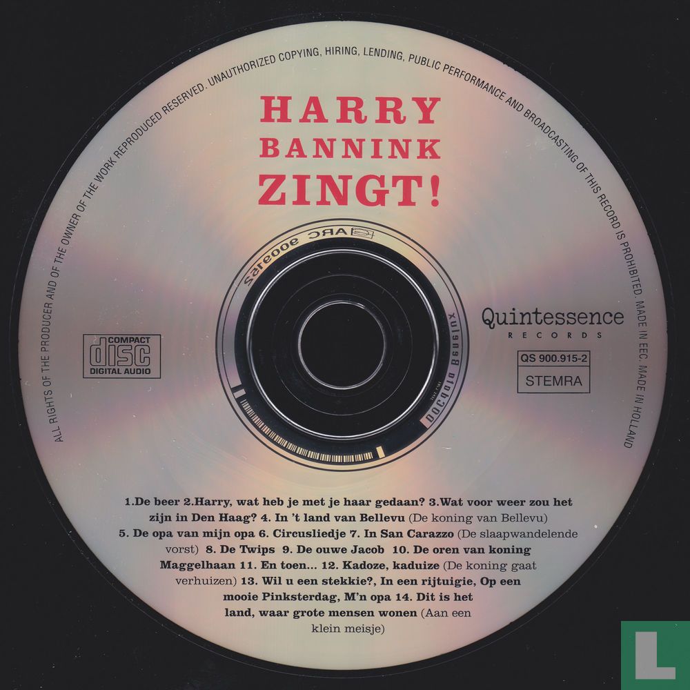 Harry Bannink zingt! 