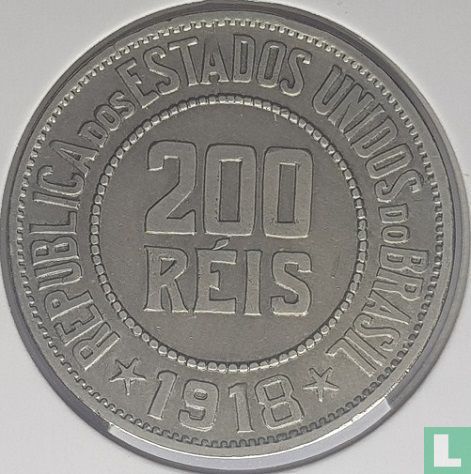 Brasilien 200 Réis 1918