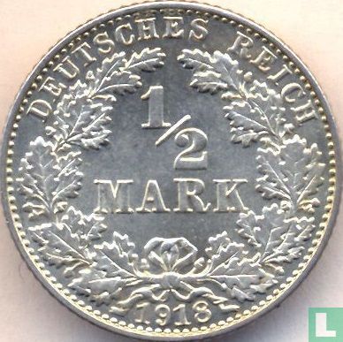 Deutsches Reich ½ Mark 1918 (E)