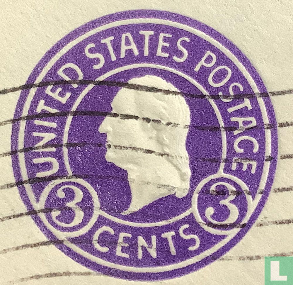 Postmaster Relief George Washington in Reliëf(embossed) (1933) - Postmaster General USA ...