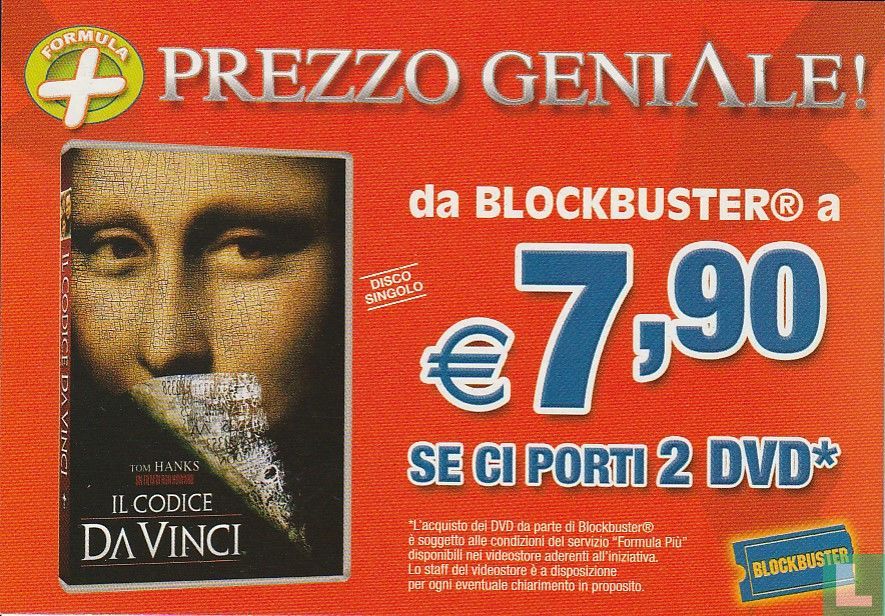 Blockbuster Formula 06782 - Formula + / Blockbuster - Promocard - LastDodo
