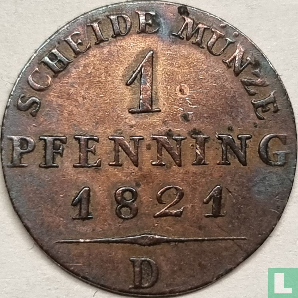 Prusse 1 pfenning 1821 (D)