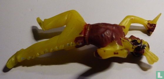 Indian lying with dagger (yellow)