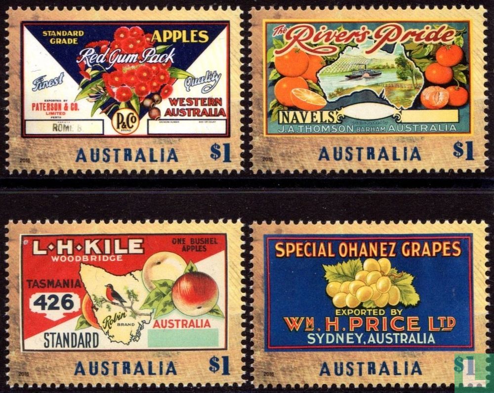 Nostalgische fruitetiketten