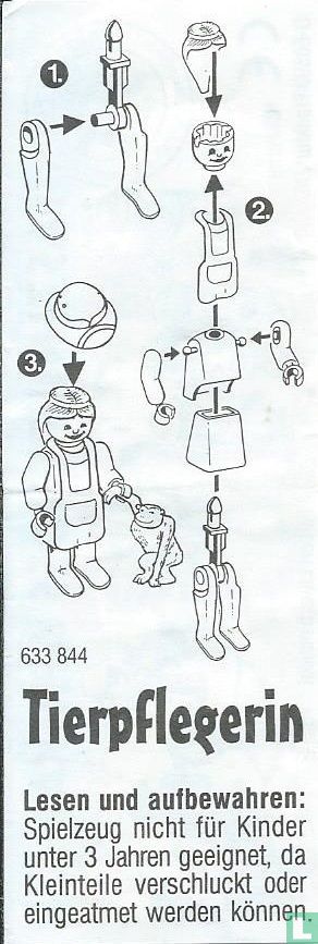 Animal caretaker with monkey