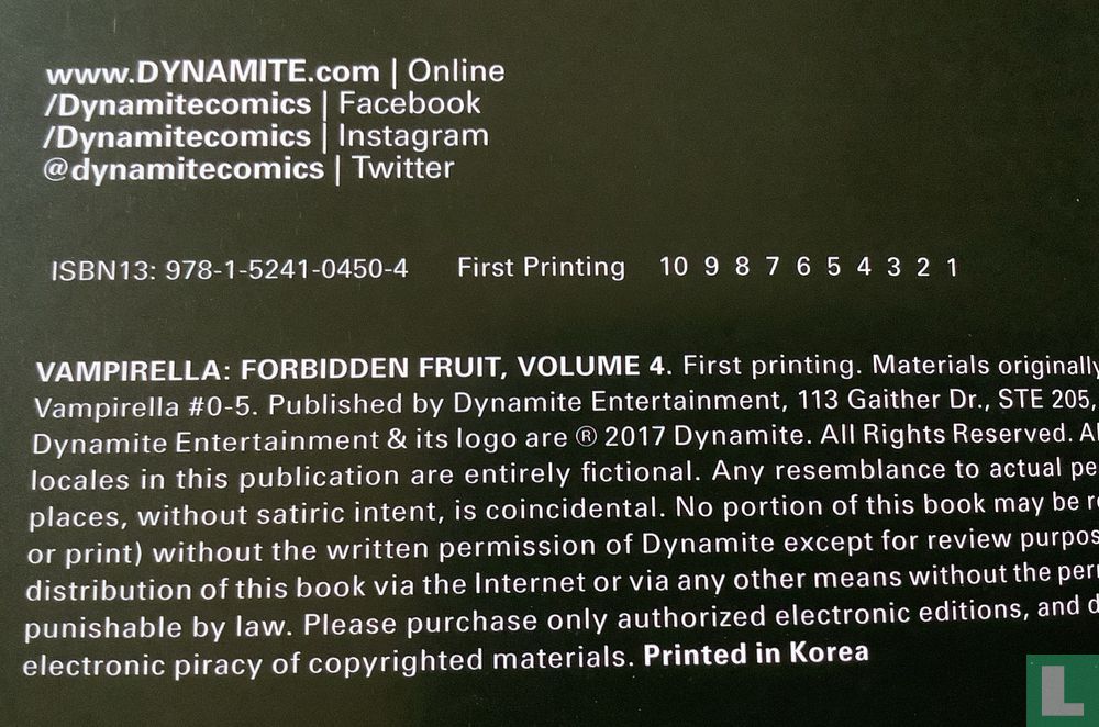 Vampirella: Forbidden Fruit 1