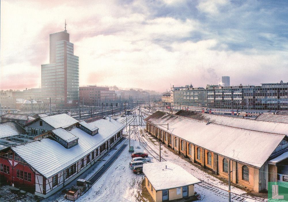 Red Tower in Winter