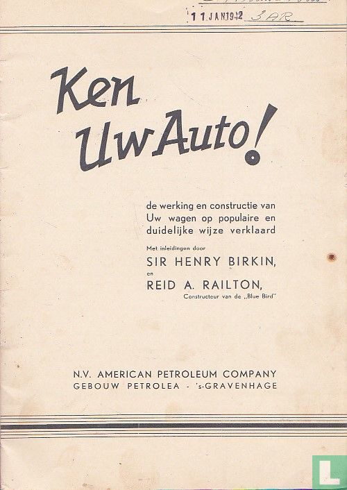 Ken uw auto !