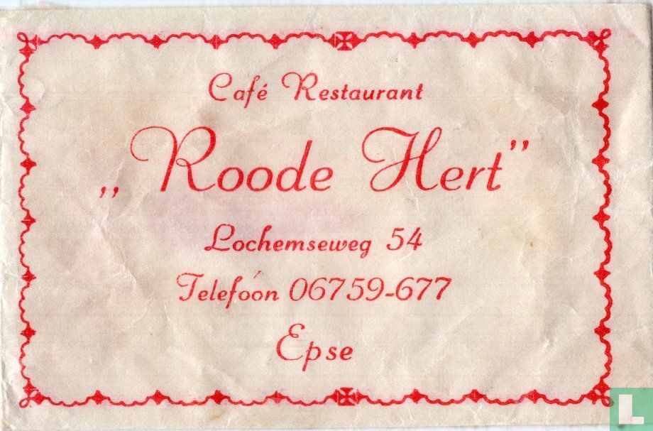 Café Restaurant "Roode Hert"