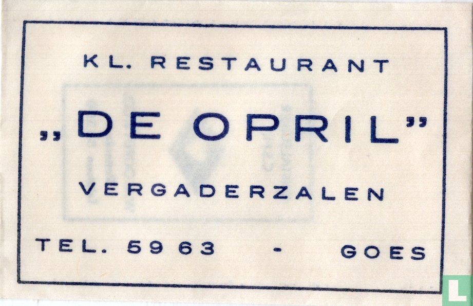 Kl. Restaurant "De Opril"