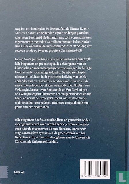 Grote geschiedenis van de Nederlandse taal (2021) - Stegeman, Jelle ...