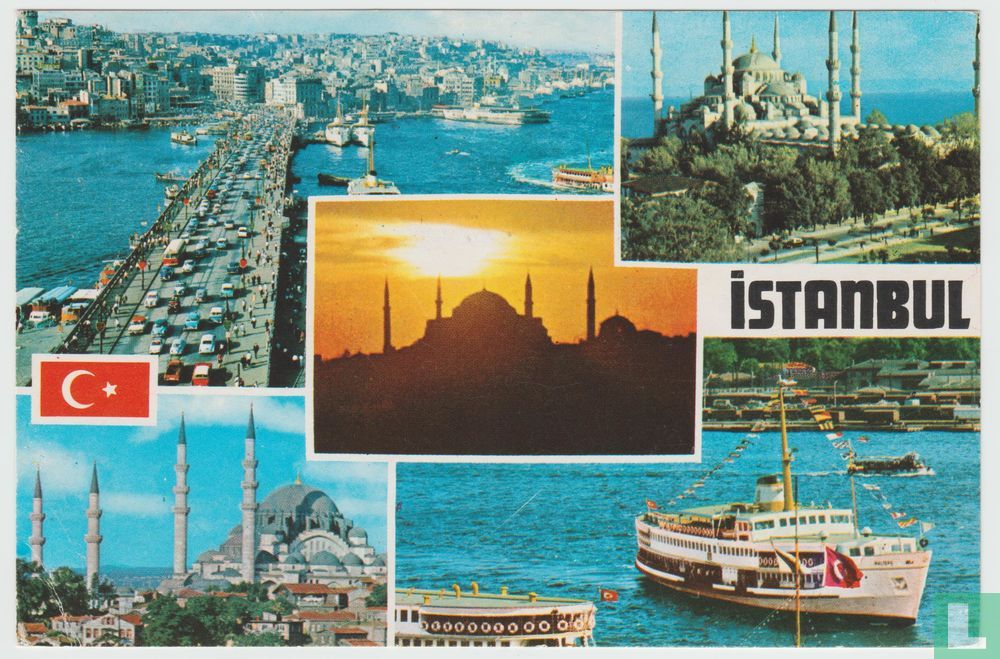 Istanbul Turkey Multi View Postcard