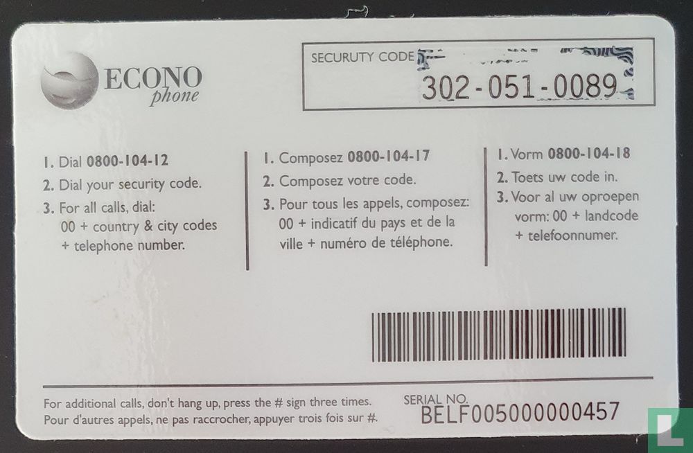 Prepaid Calling Card