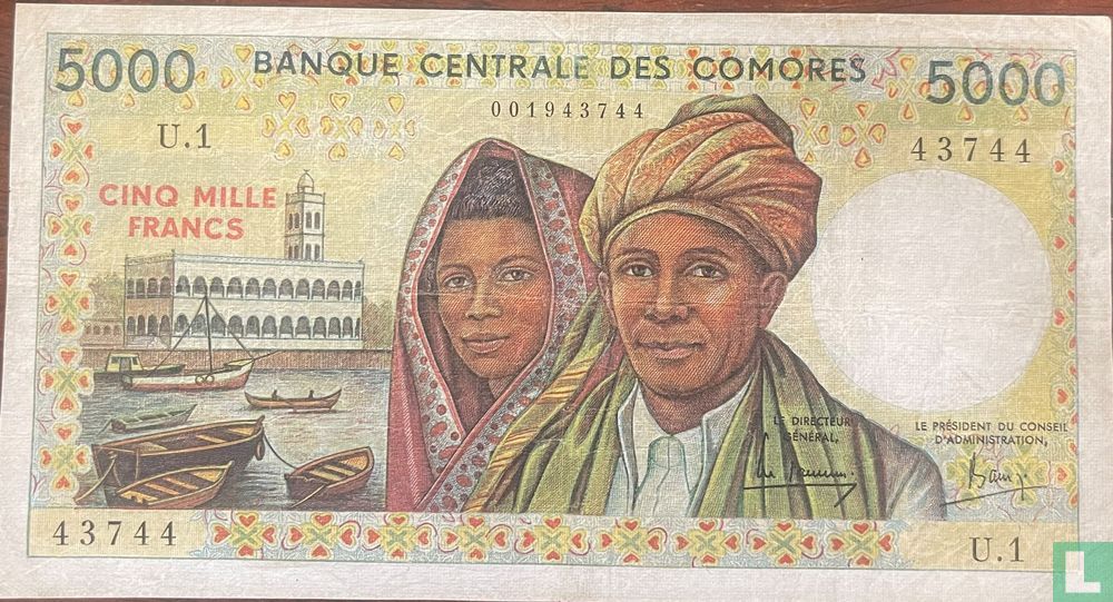  Comoros 5000 Francs