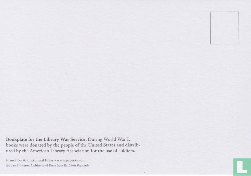 Bookplate for Library War Service